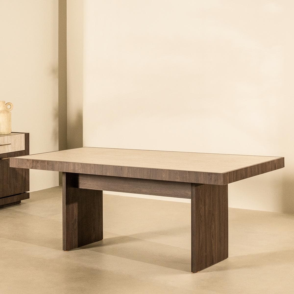 Berta 8 Seater Dining Table Brown