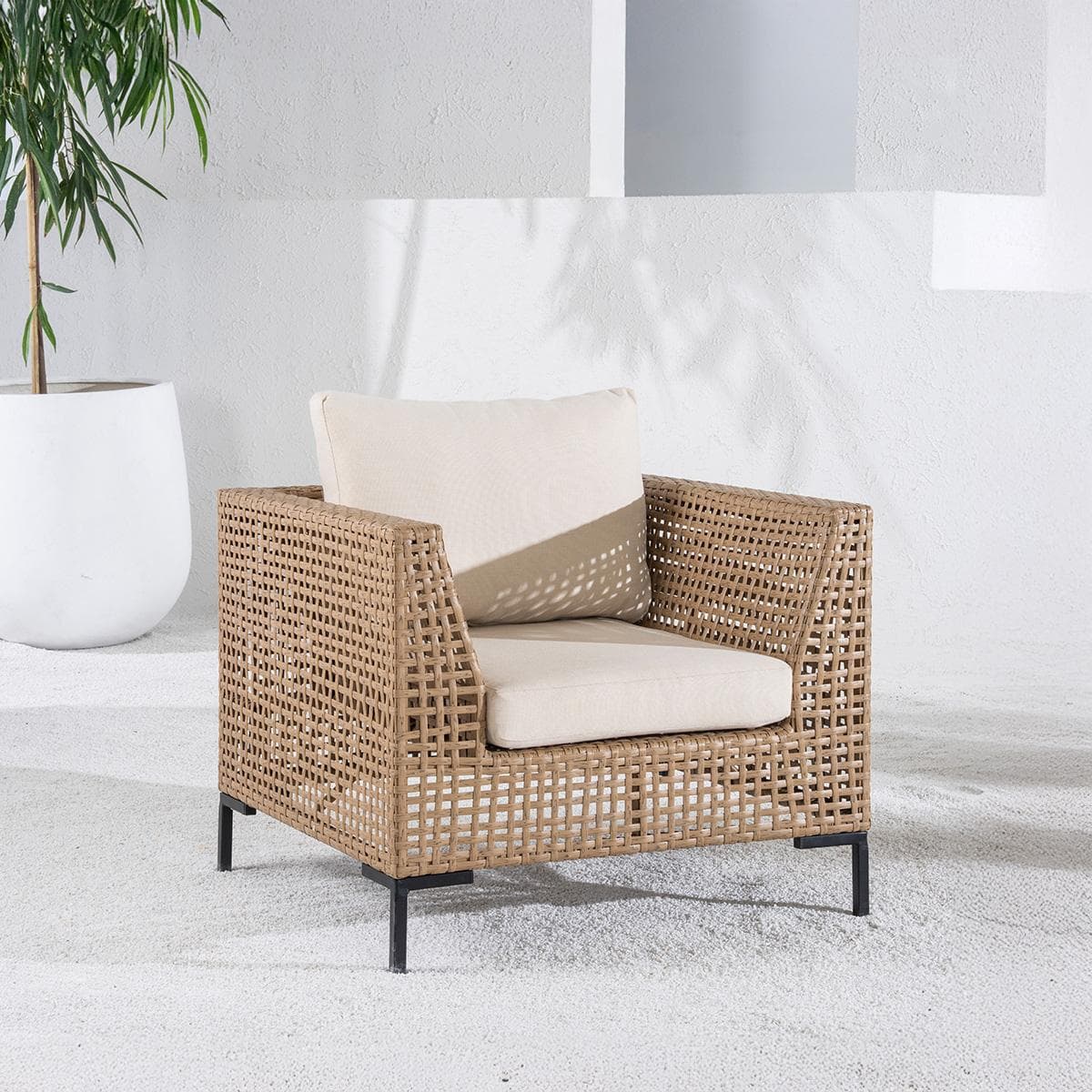 Laila Garden Single Sofa Natural