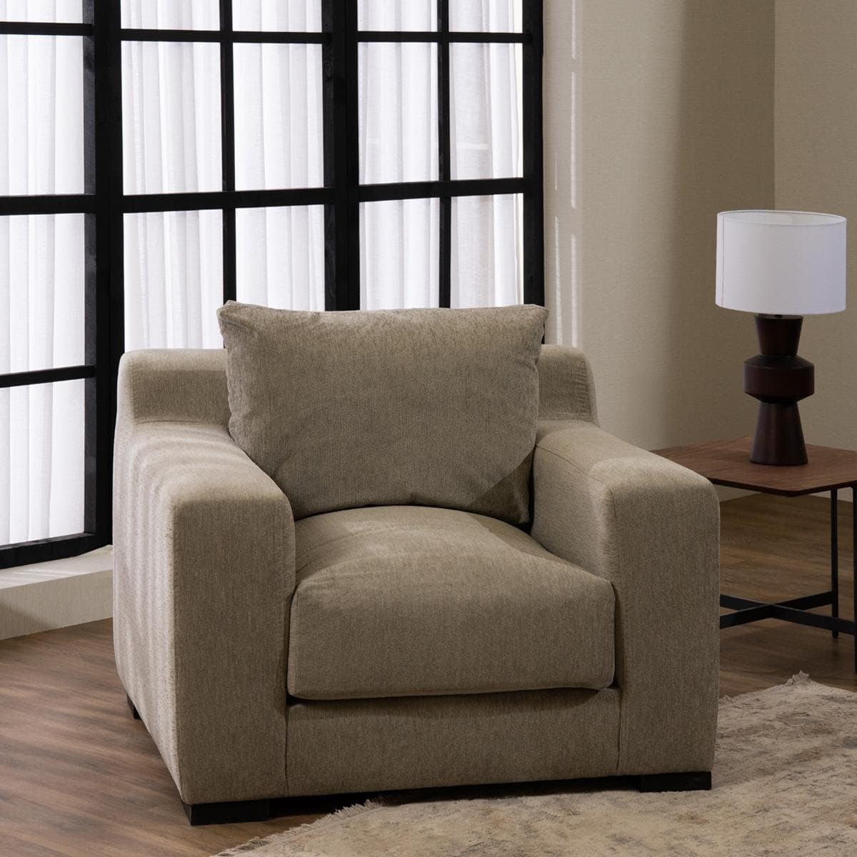 Dawson 1 Seater Sofa Brown