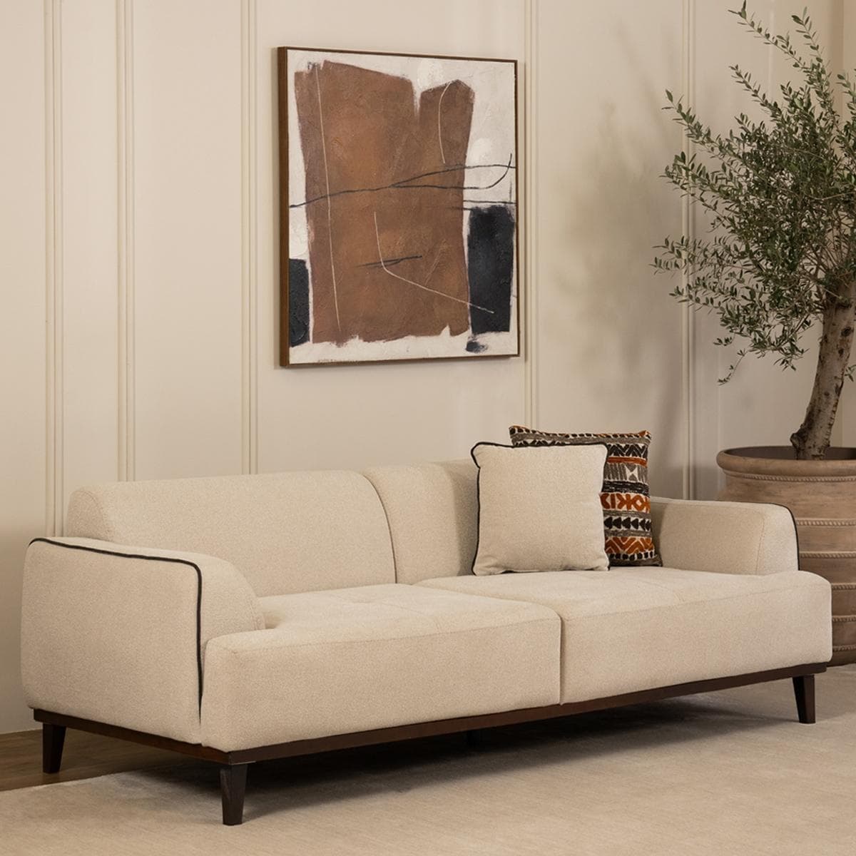 Rio 3 Seater Sofa Beige