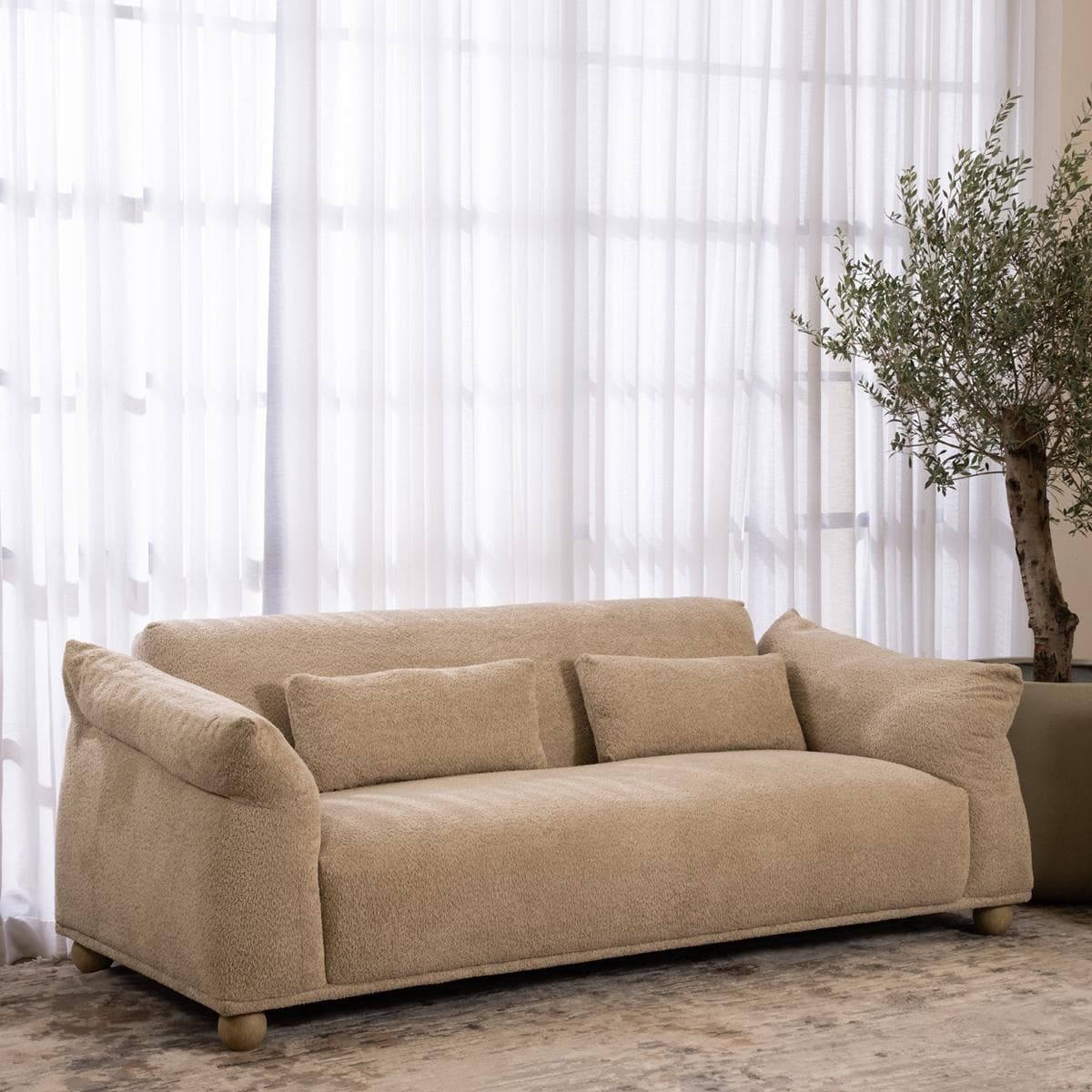 Wexford 3 Seater Sofa Light Brown