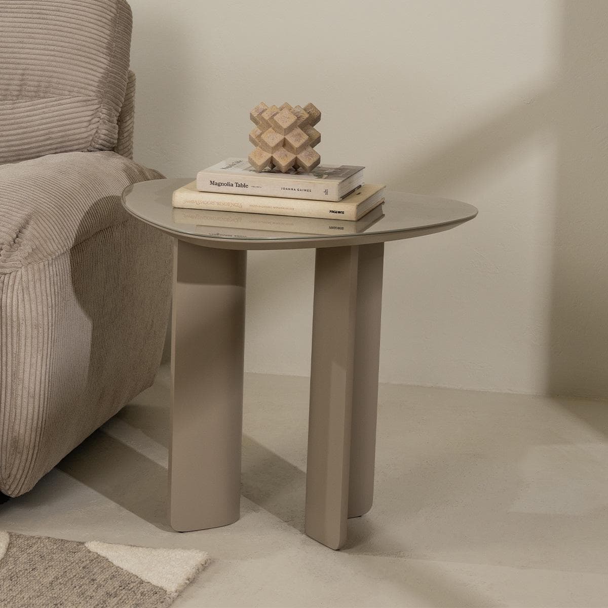 Capri Big End Table Grey