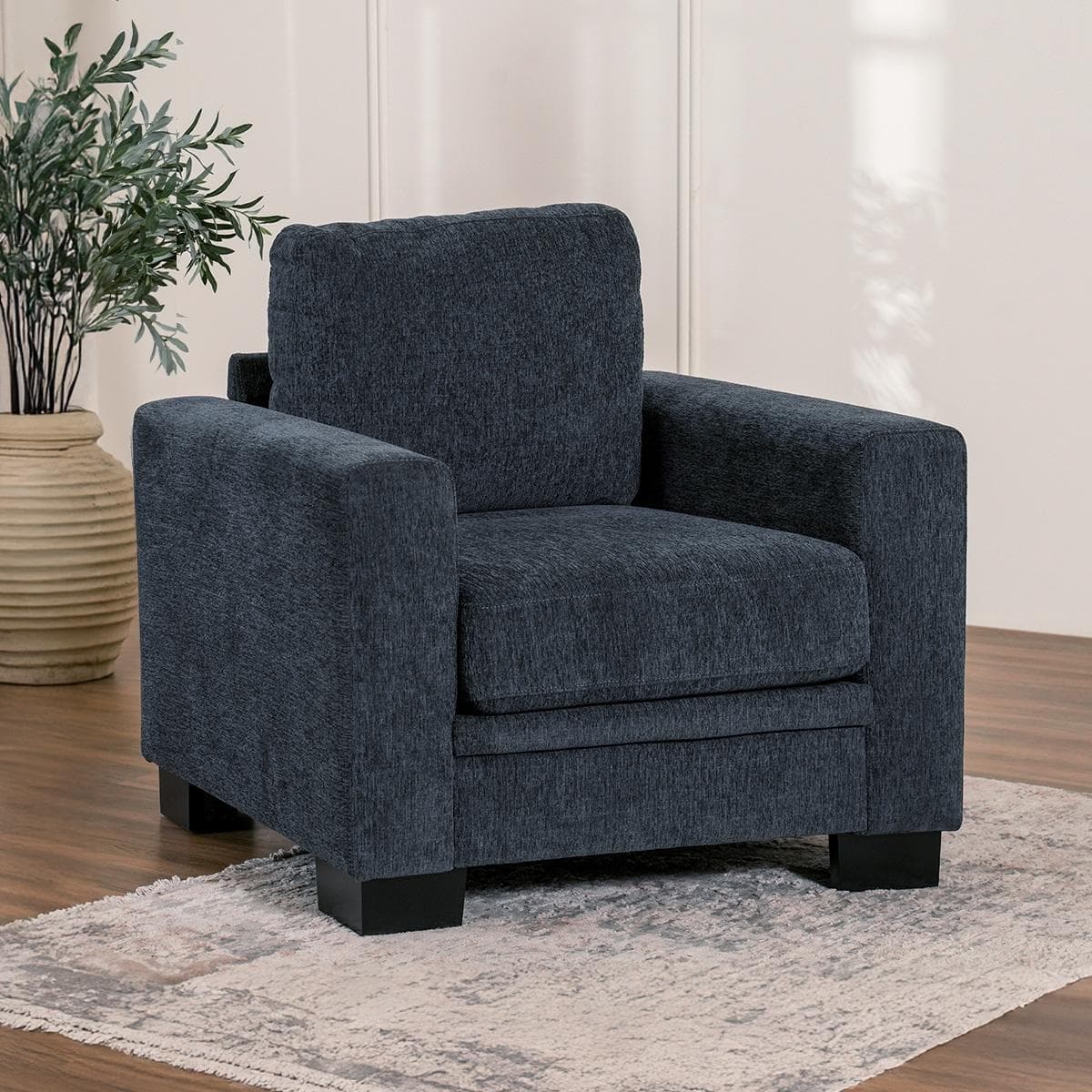 صوفا ألفريد بمقعد واحد رمادي داكن