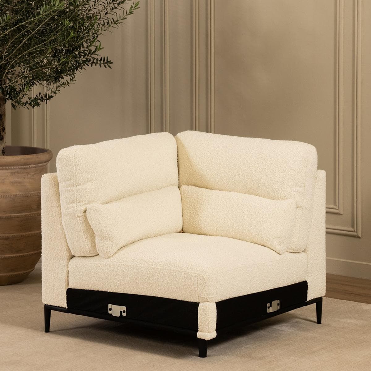 صوفا زاوية وسط فينيس أبيض