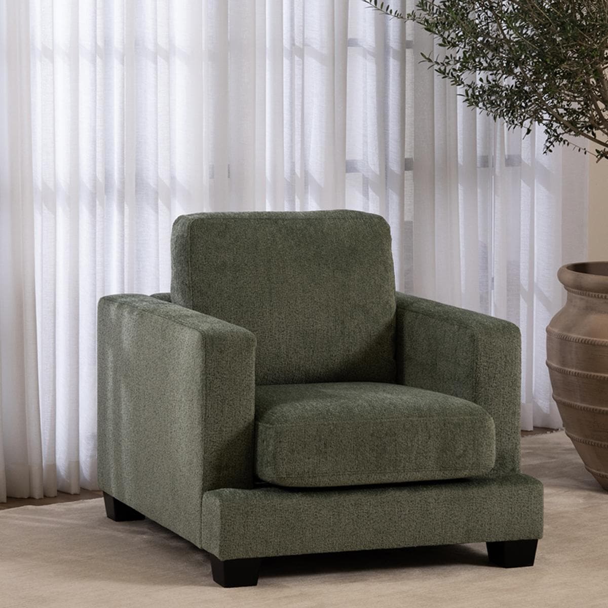 April 1 Seater Sofa Green