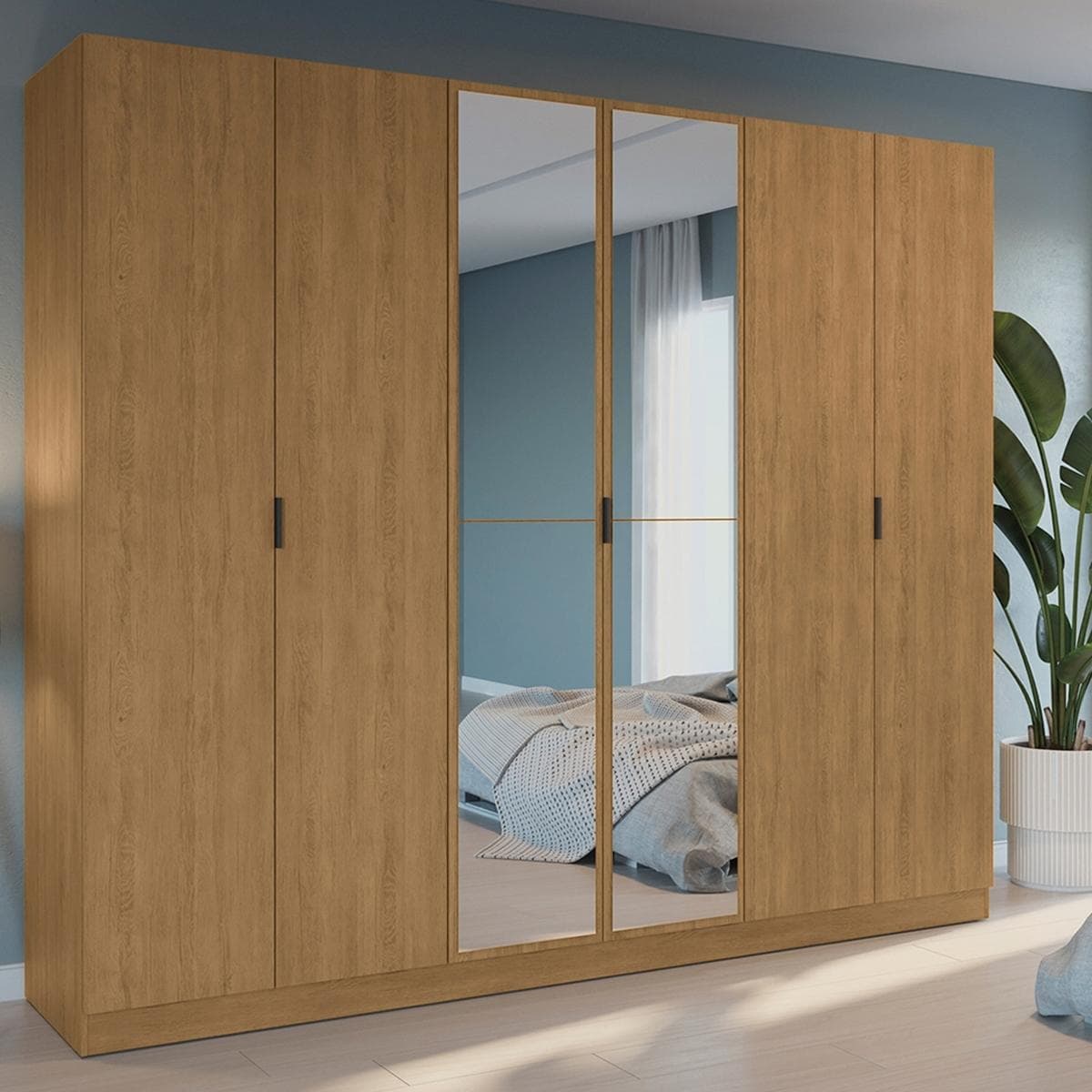 Victoria 6-Door Wardrobe Dark Oak
