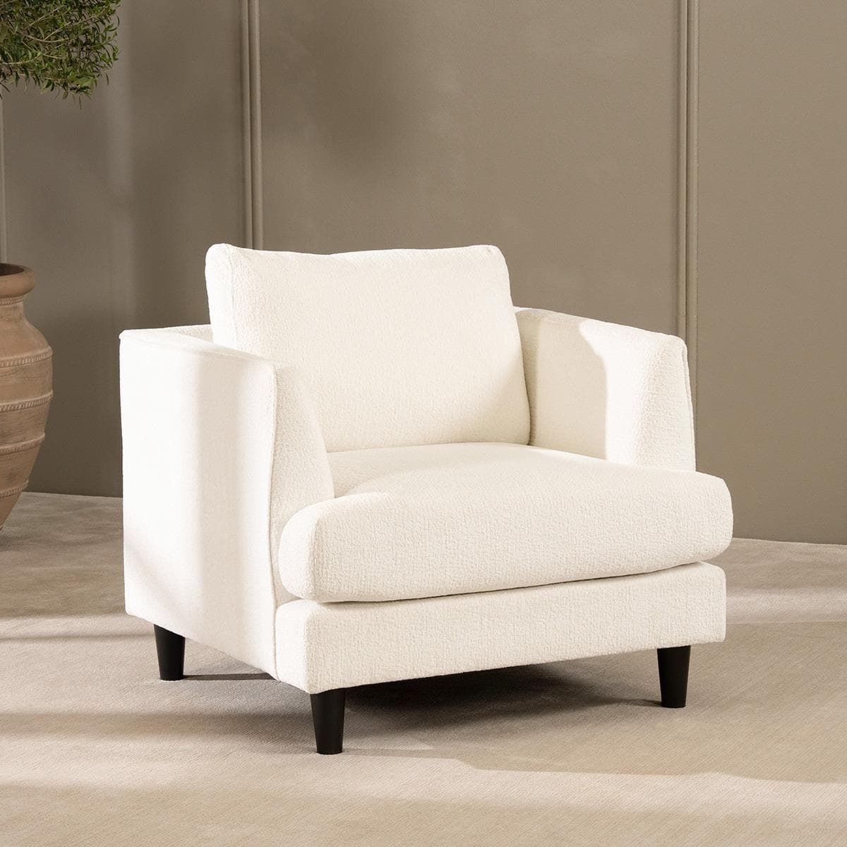 Norya 1 Seater Sofa White