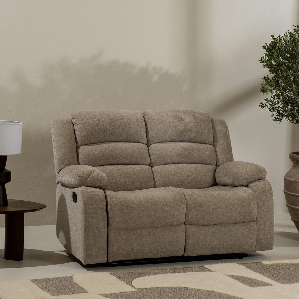 Matteo 2 Seater Recliner Light Brown