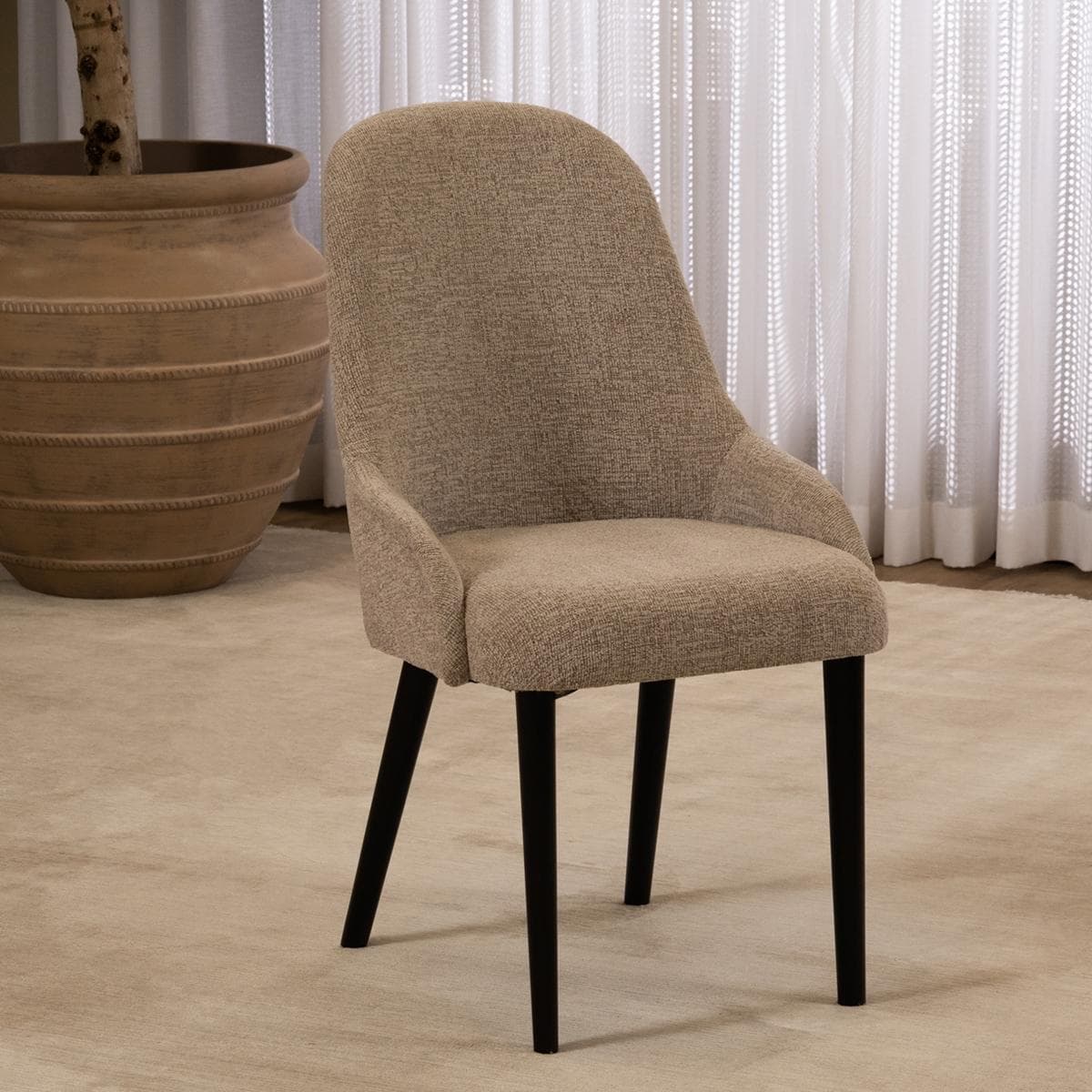 كرسي طاولة طعام ألين رمادي