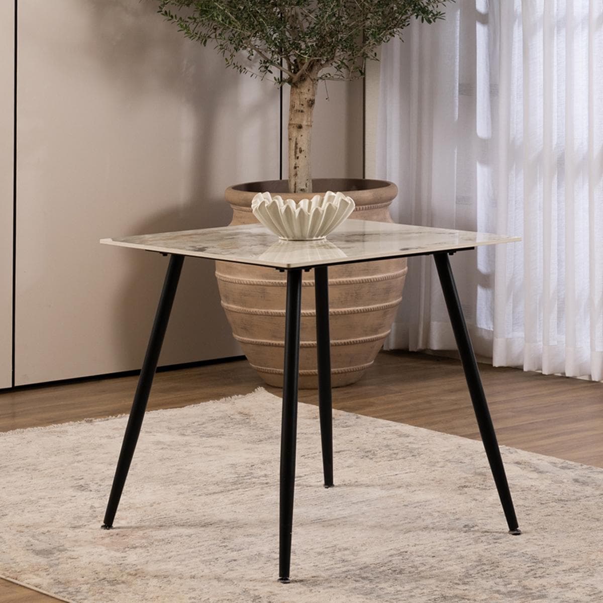 Rosy 2 Seater Dining Table Pandora White