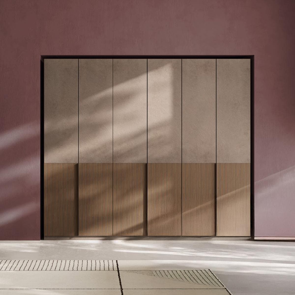 Rotterdam 6-Door Wardrobe Light Brown/Oak