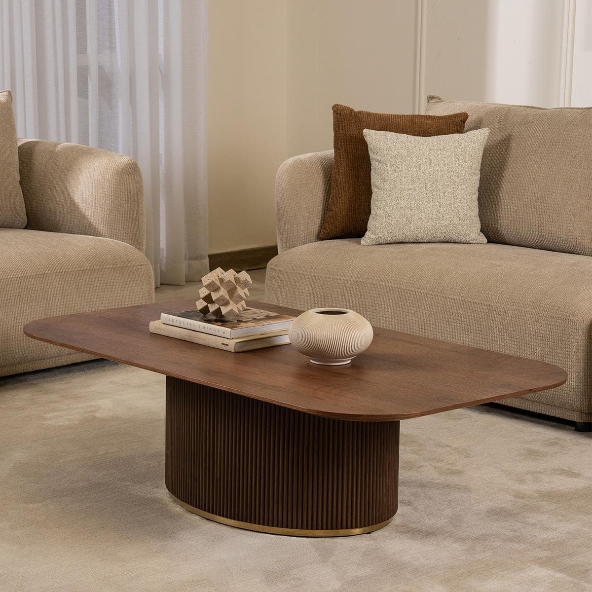 طاولة قهوة راندا بنية