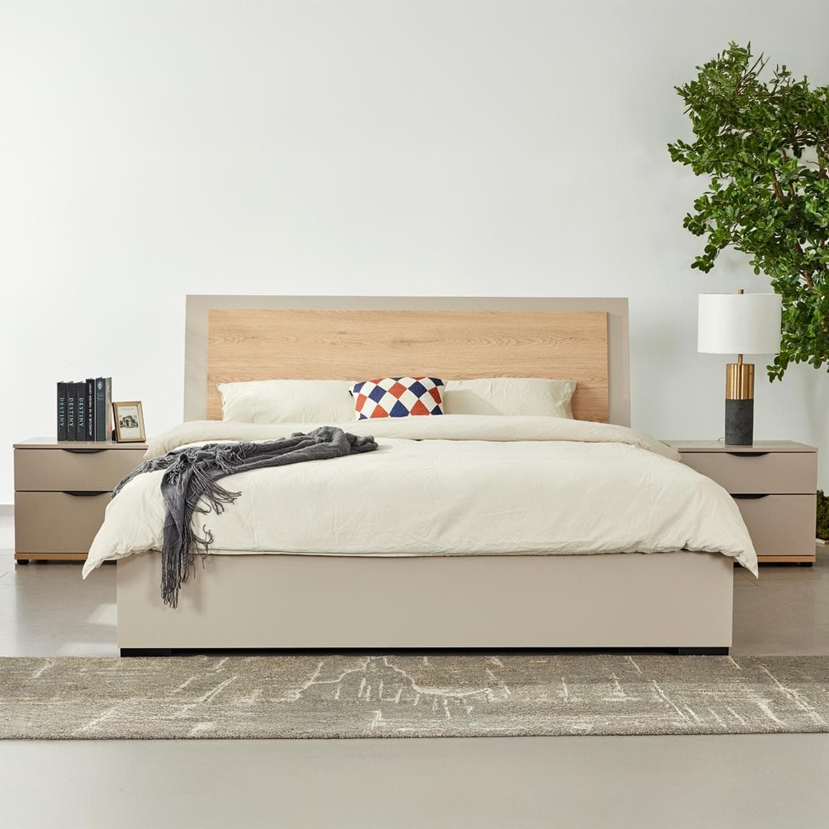 سرير ديونا 180×200 بيج/طبيعي