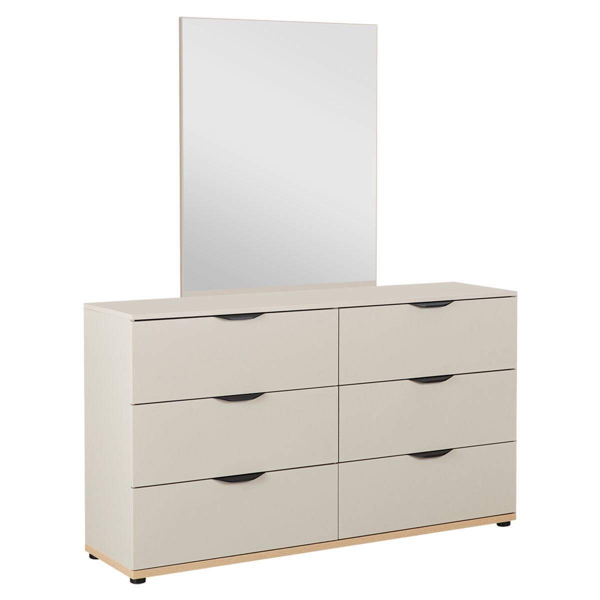 Diona Dresser with Mirror Champagne/Natural
