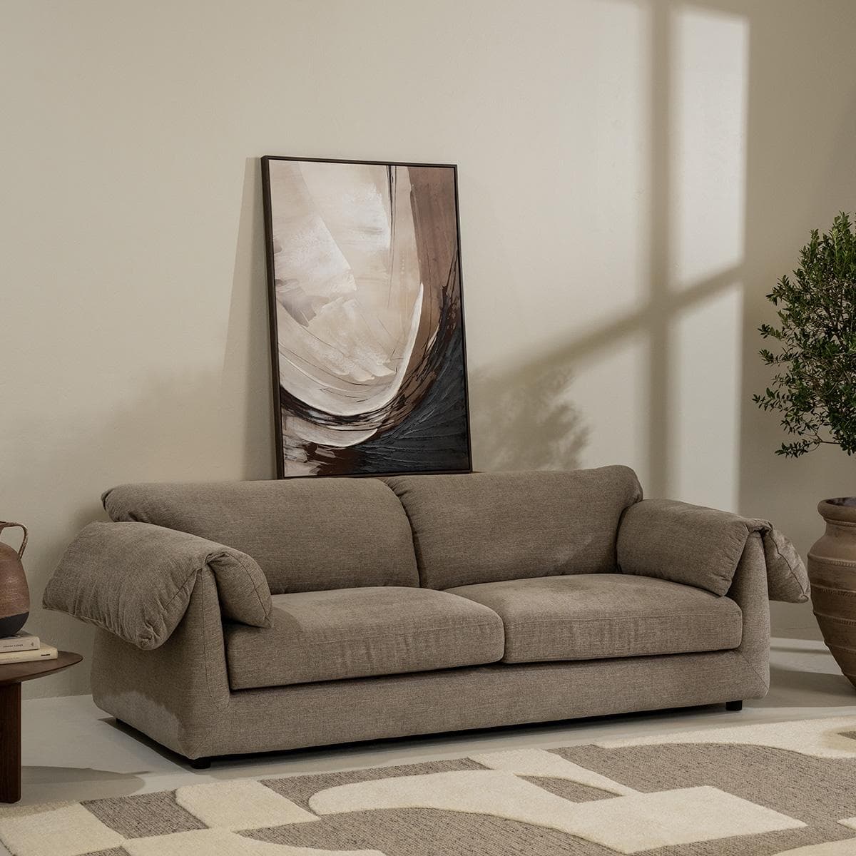 Luma 3 Seater Sofa Brown