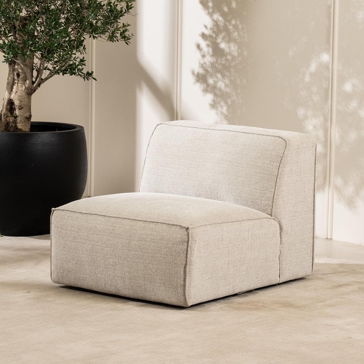 Nuna 1.5 Seater Armless Sofa Beige