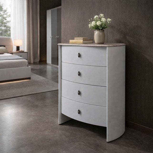 Lucas Chest Of Drawers Light Grey/Brown