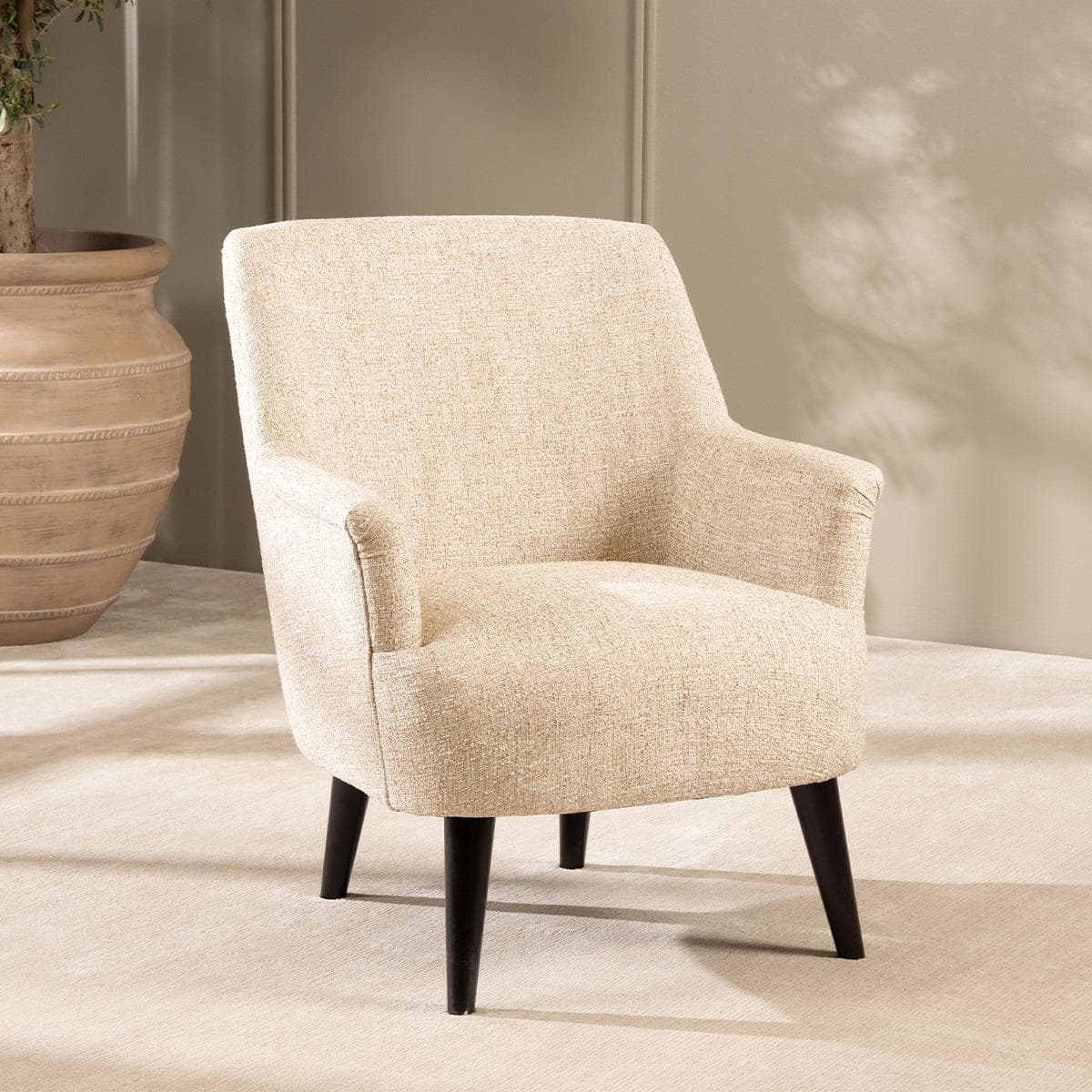 Rhombus Armchair White/Beige