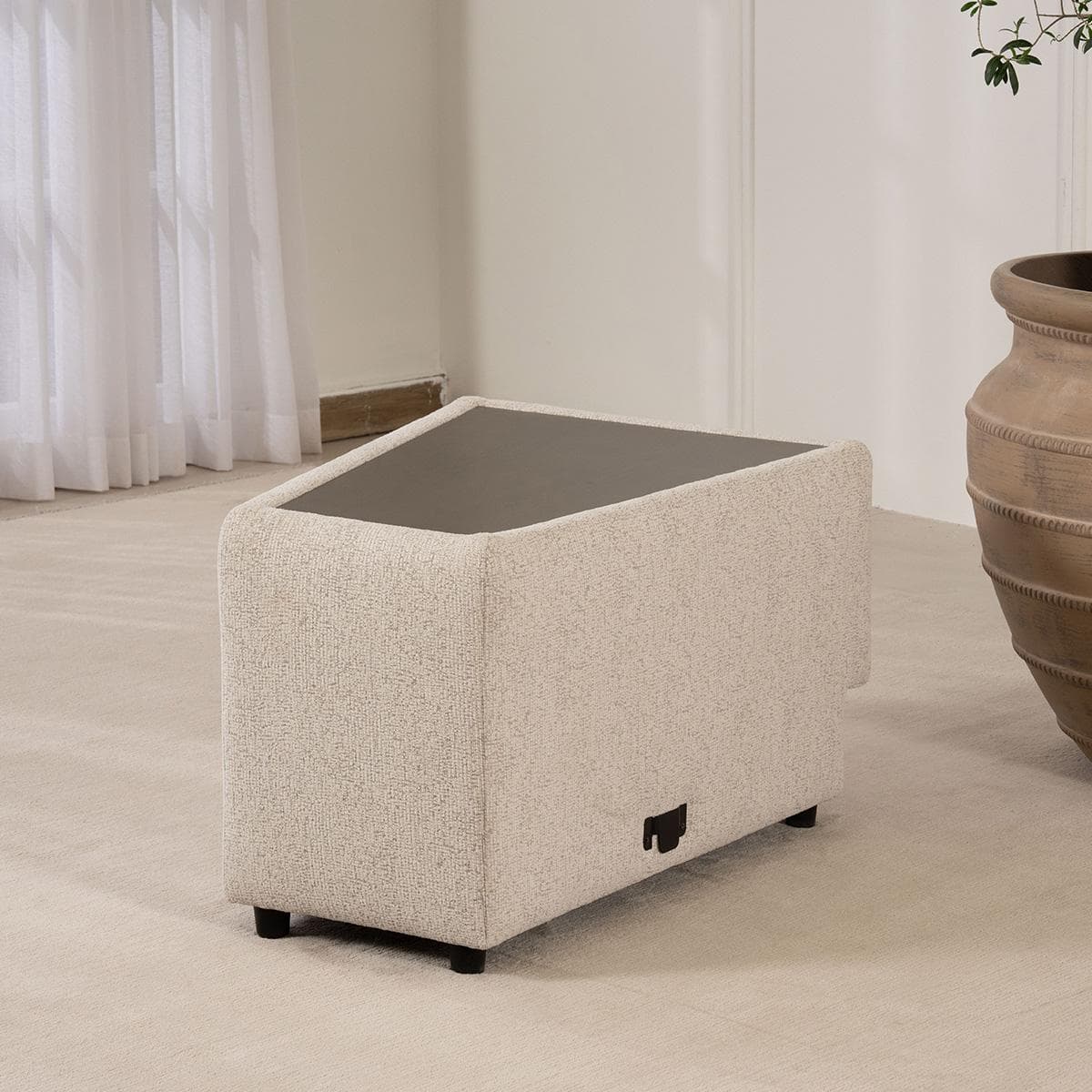 Elissa Sofa Side Table Beige