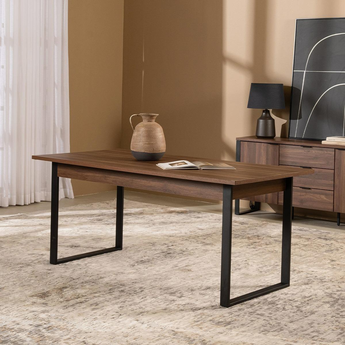 Anna 8-Seater Dining Table Brown/Black