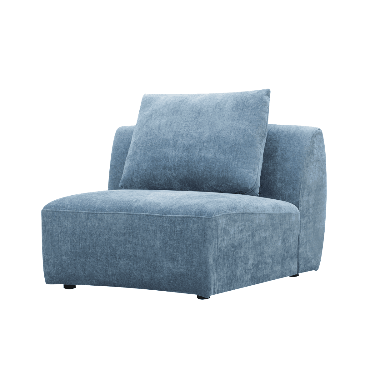 Moi 1.5-Seater Armless Sofa Blue