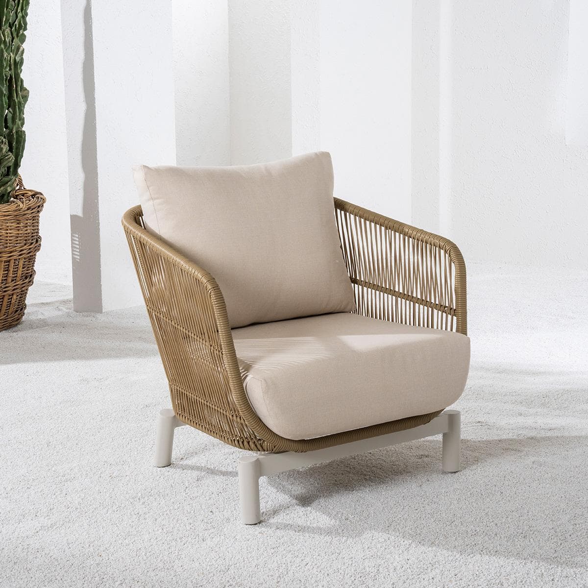 Neo Garden Single Sofa Grey/White