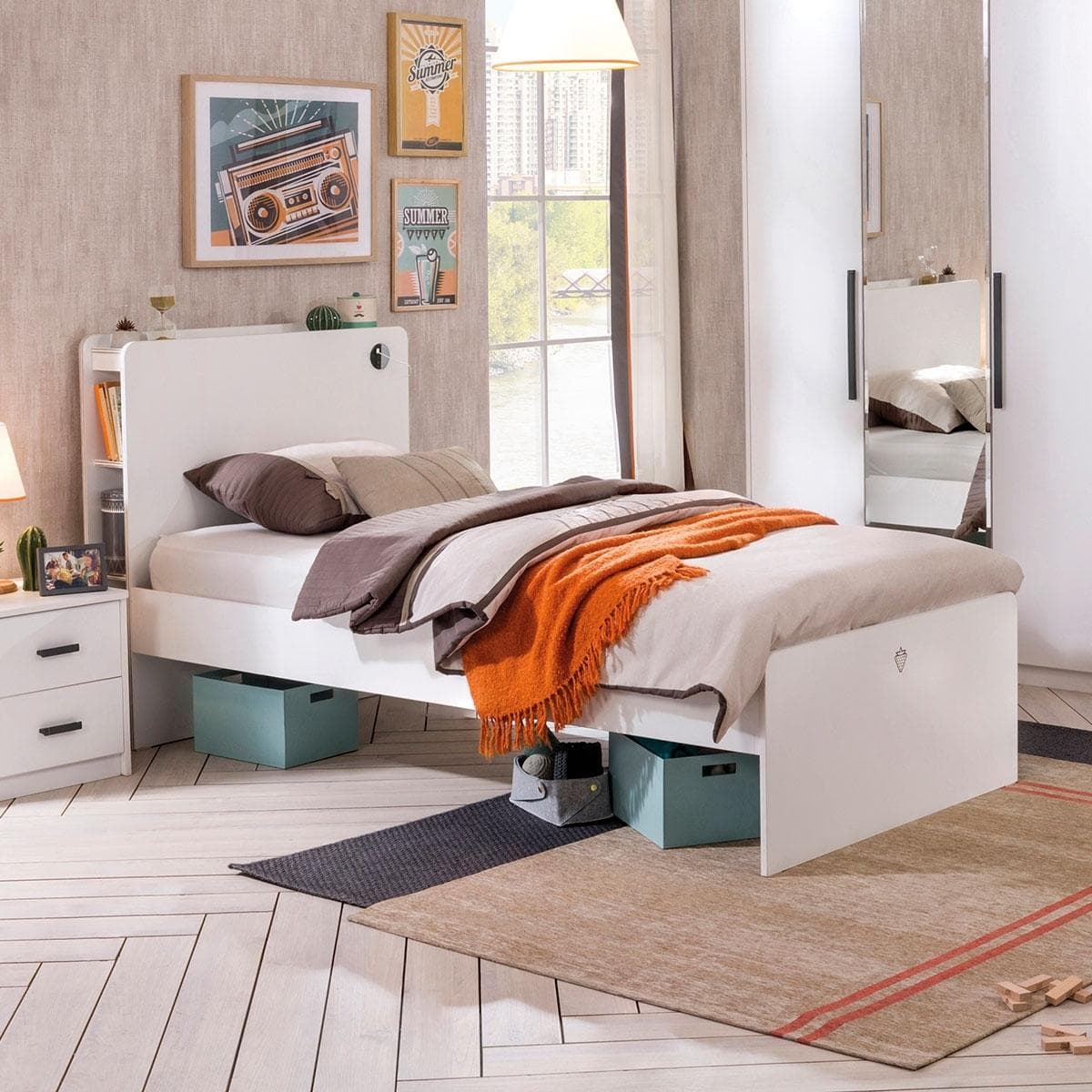 120X200 Kids Bed White