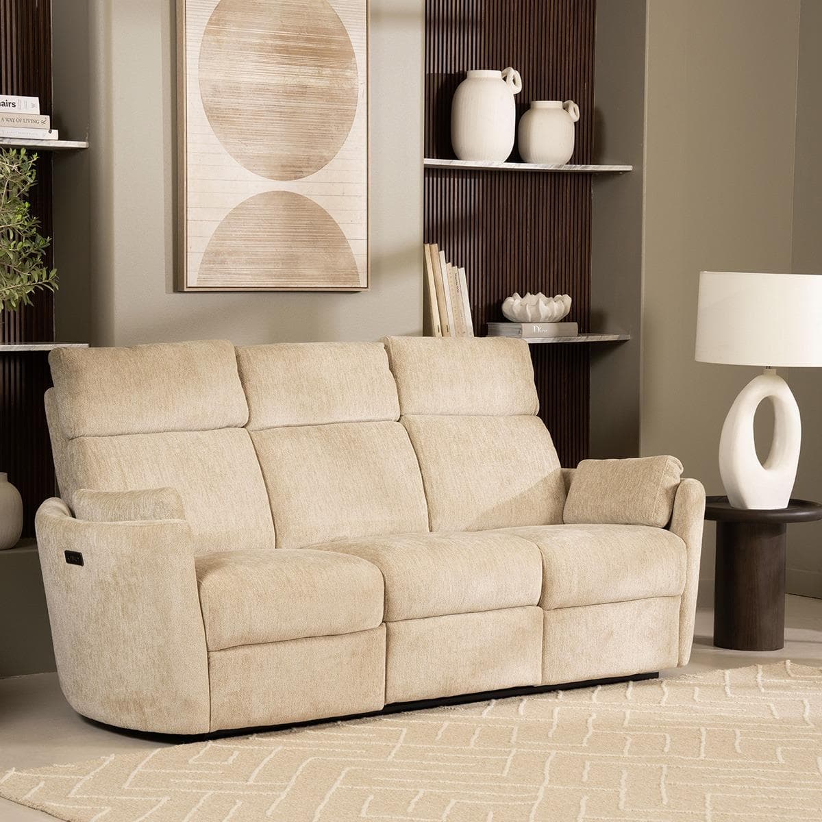 Alexia 3-Seater Electric Recliner Brown