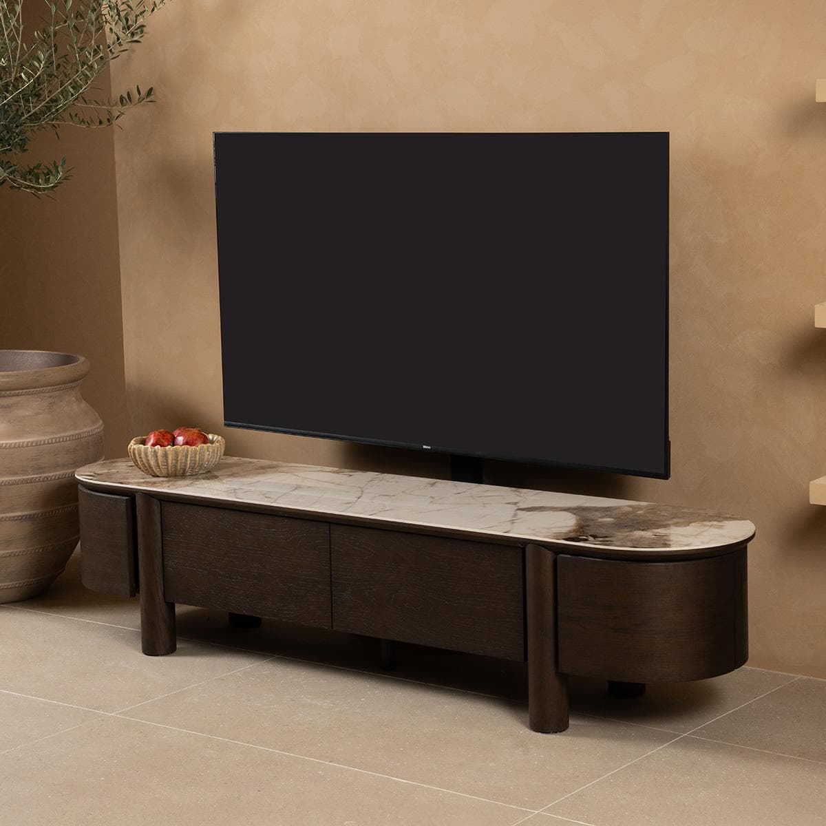 Lava TV Unit Brown/White