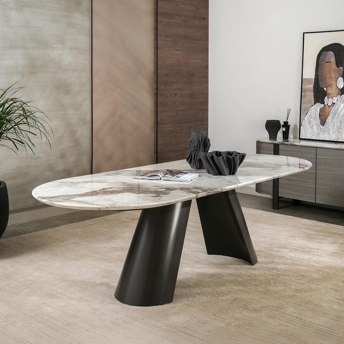 Lora 8-Seater Dining Table Grey/White in Kuwait | Buy Online ...