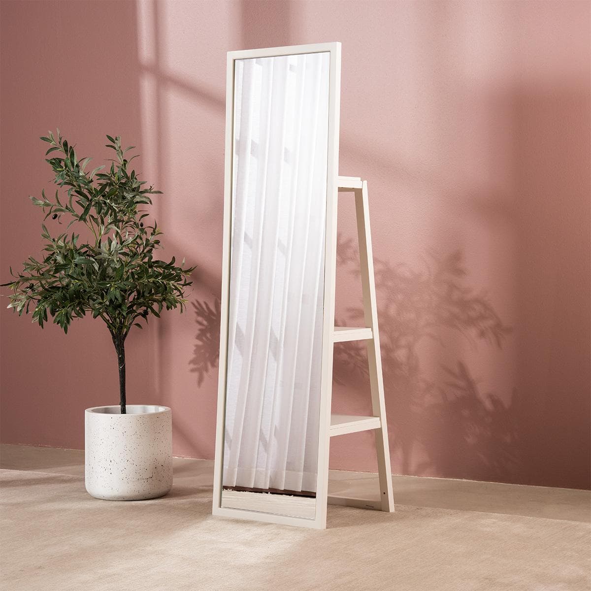 Oscar Standing Mirror White