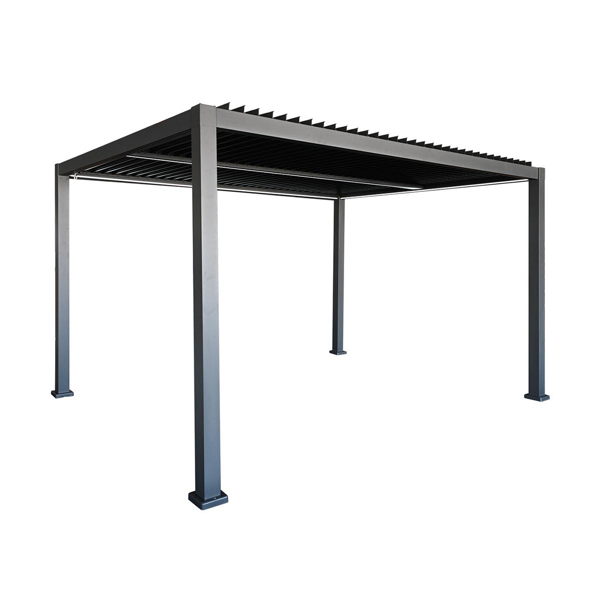 Layali Pergola 3X4 M Full Aluminium + LED Grey