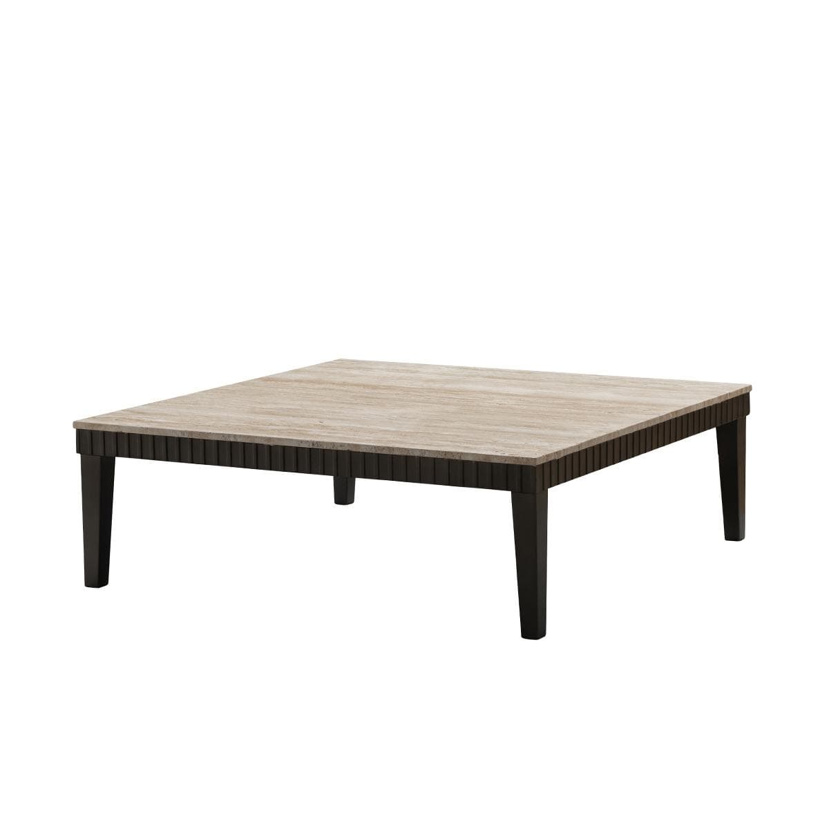 طاولة قهوة ميسلا رخام الترافرتين/بني