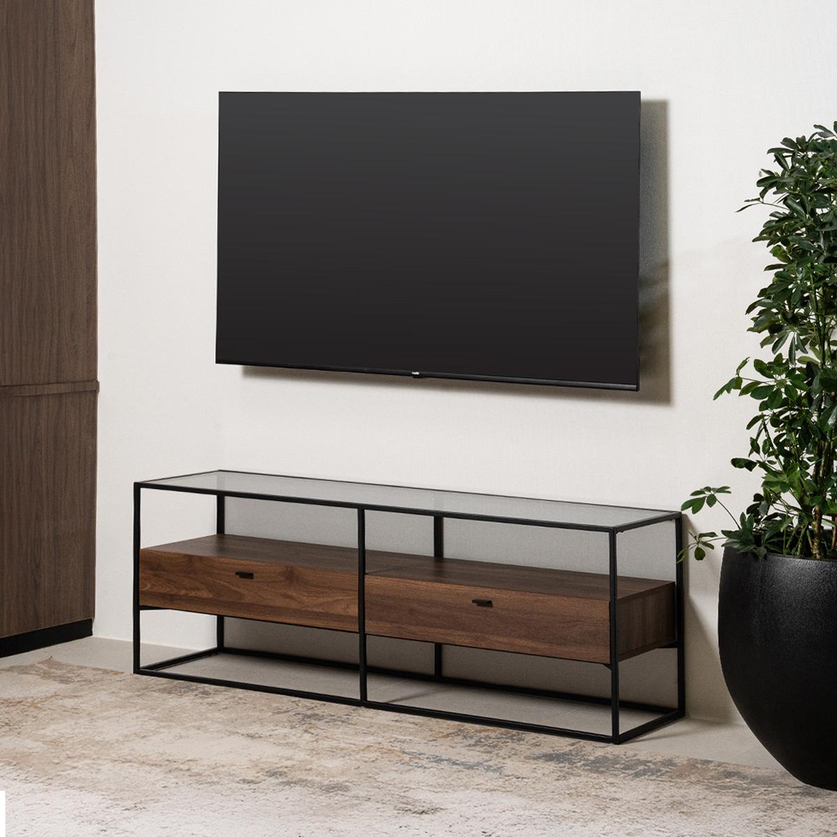 Dina TV Unit Walnut/Black