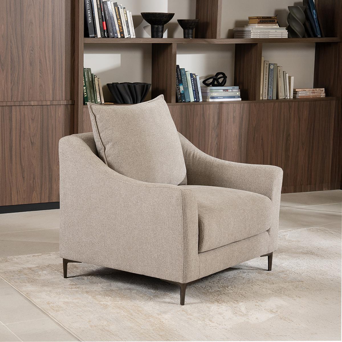 Lara 1-Seater Sofa Brown