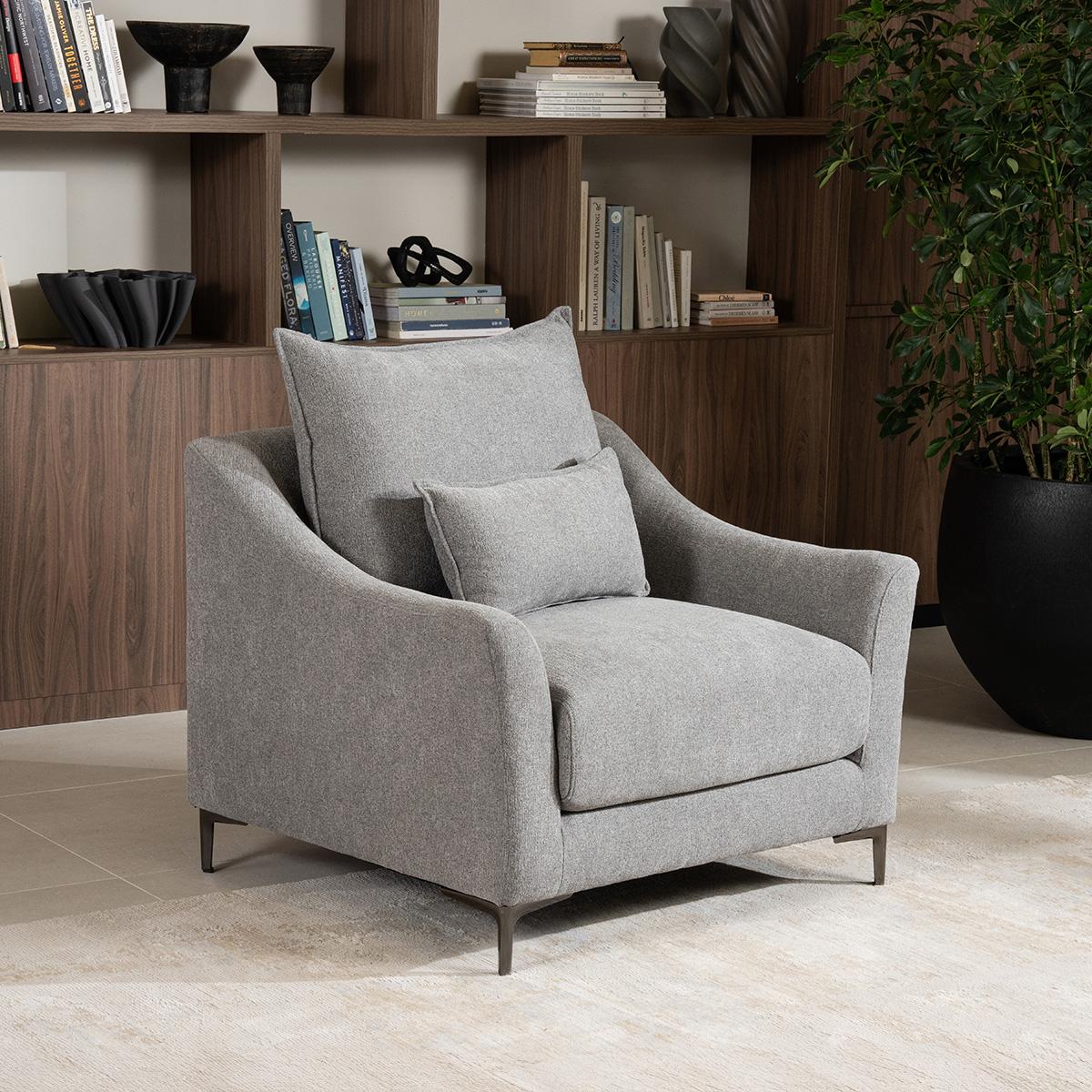 Lara 1-Seater Sofa Dark Grey