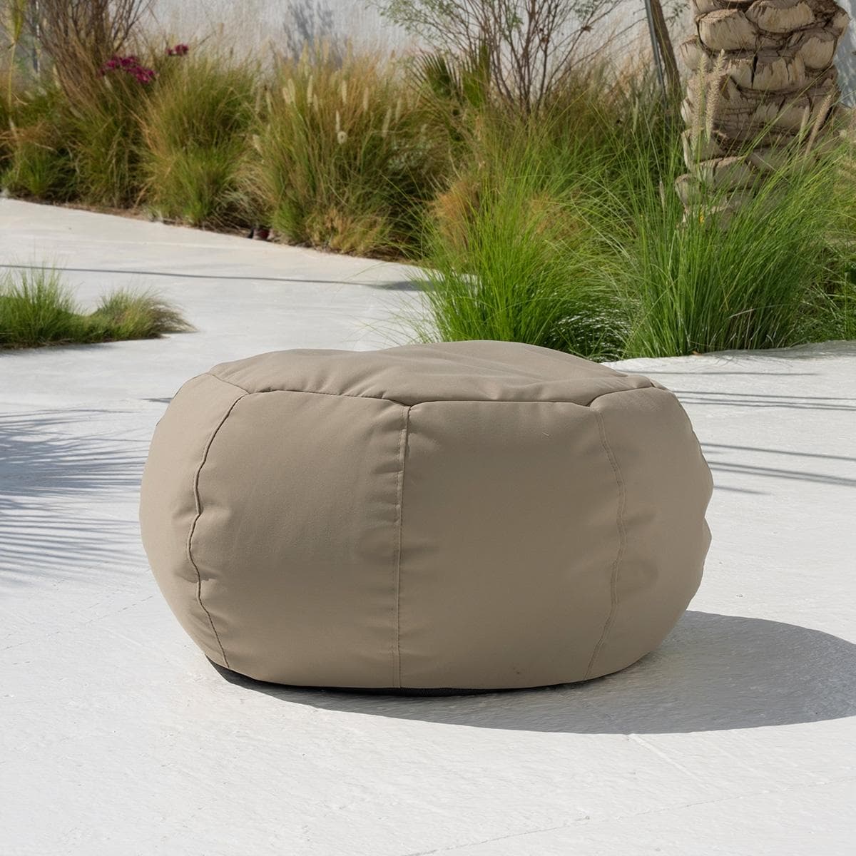 Cima Round Pouf Beige