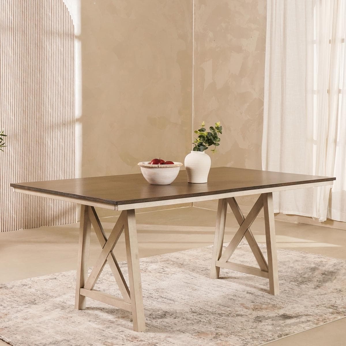 Mentor 6-Seater Dining Table Brown
