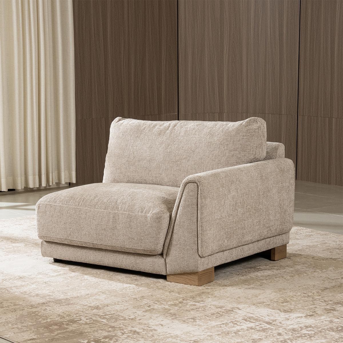 Timo 1.5-Seater Right Arm Sofa Brown