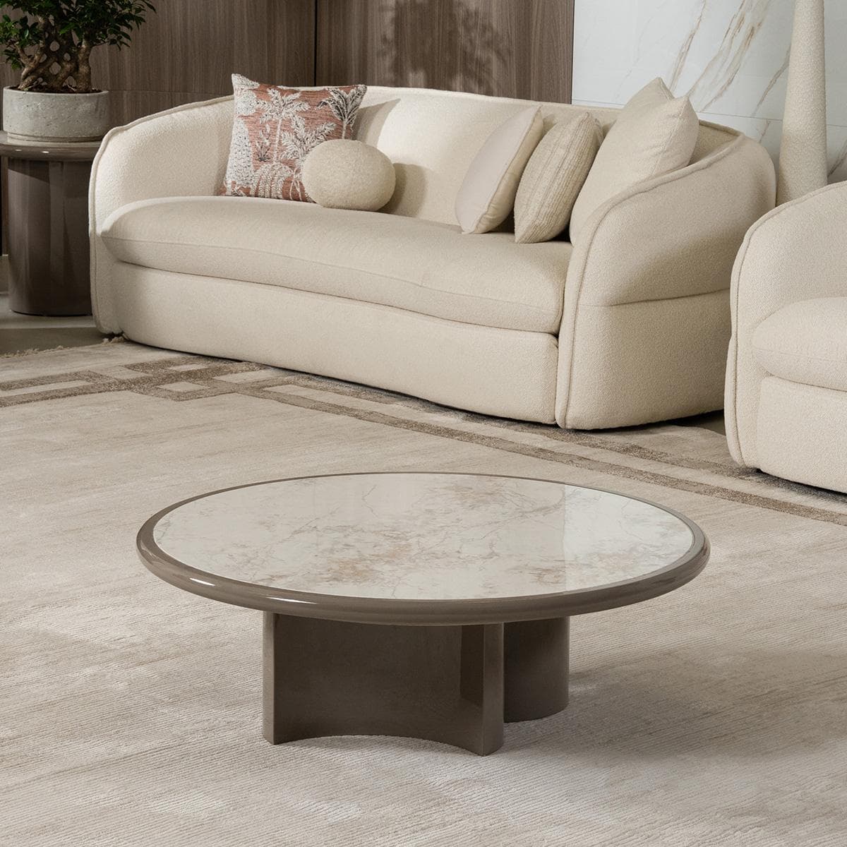 Andy Small Coffee Table White/Beige