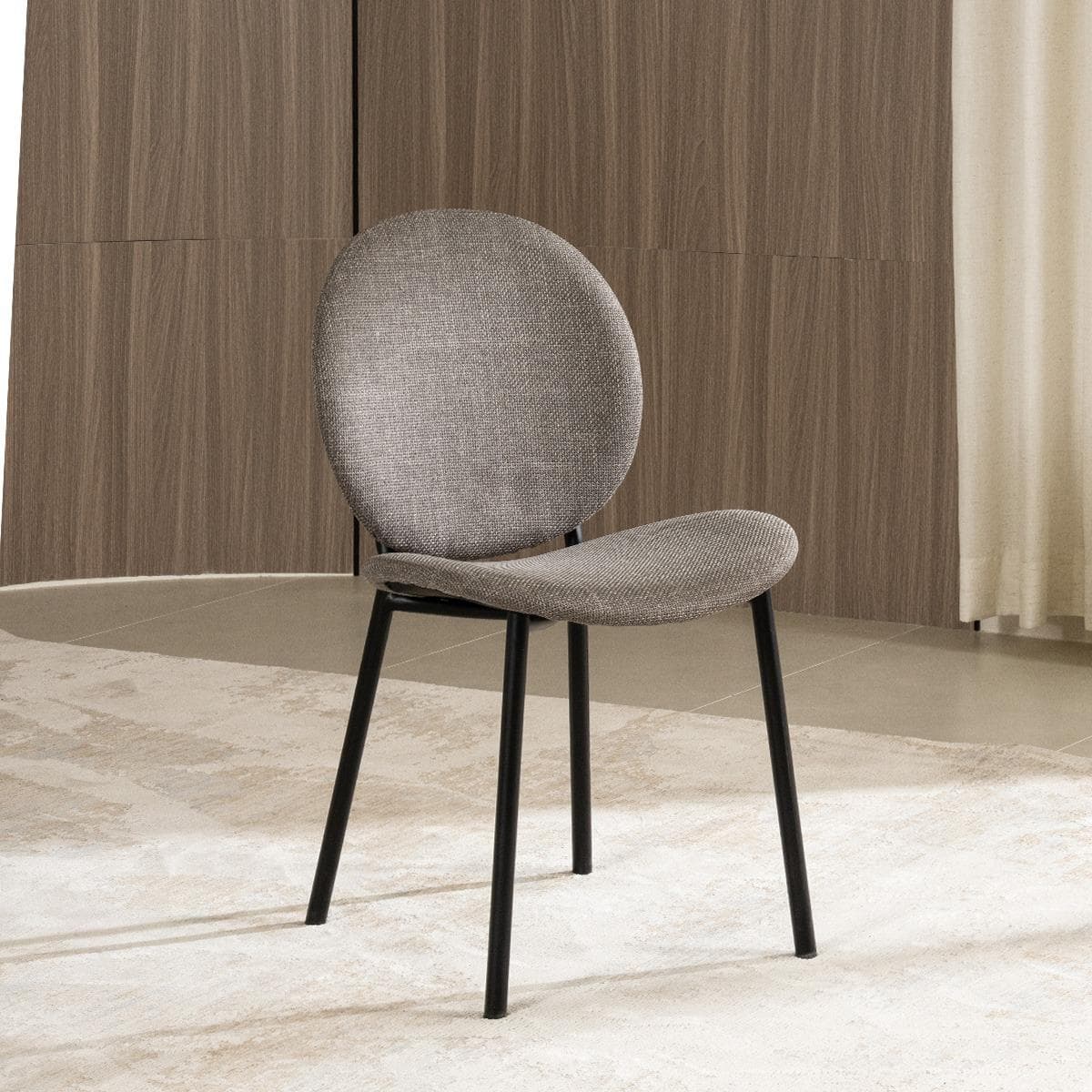Della Dining Chair Light Grey/Brown