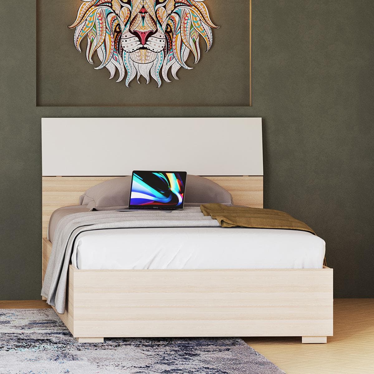 سرير أطفال فليكس 120×200 أبيض/خشبي