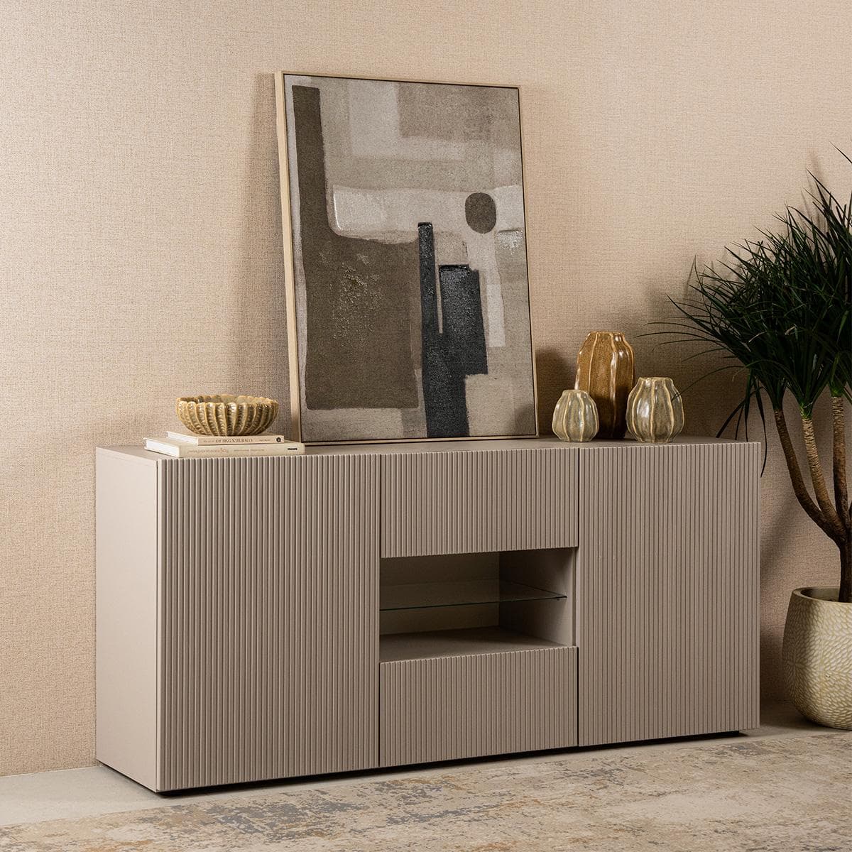 Rigo 2-Door Sideboard Beige