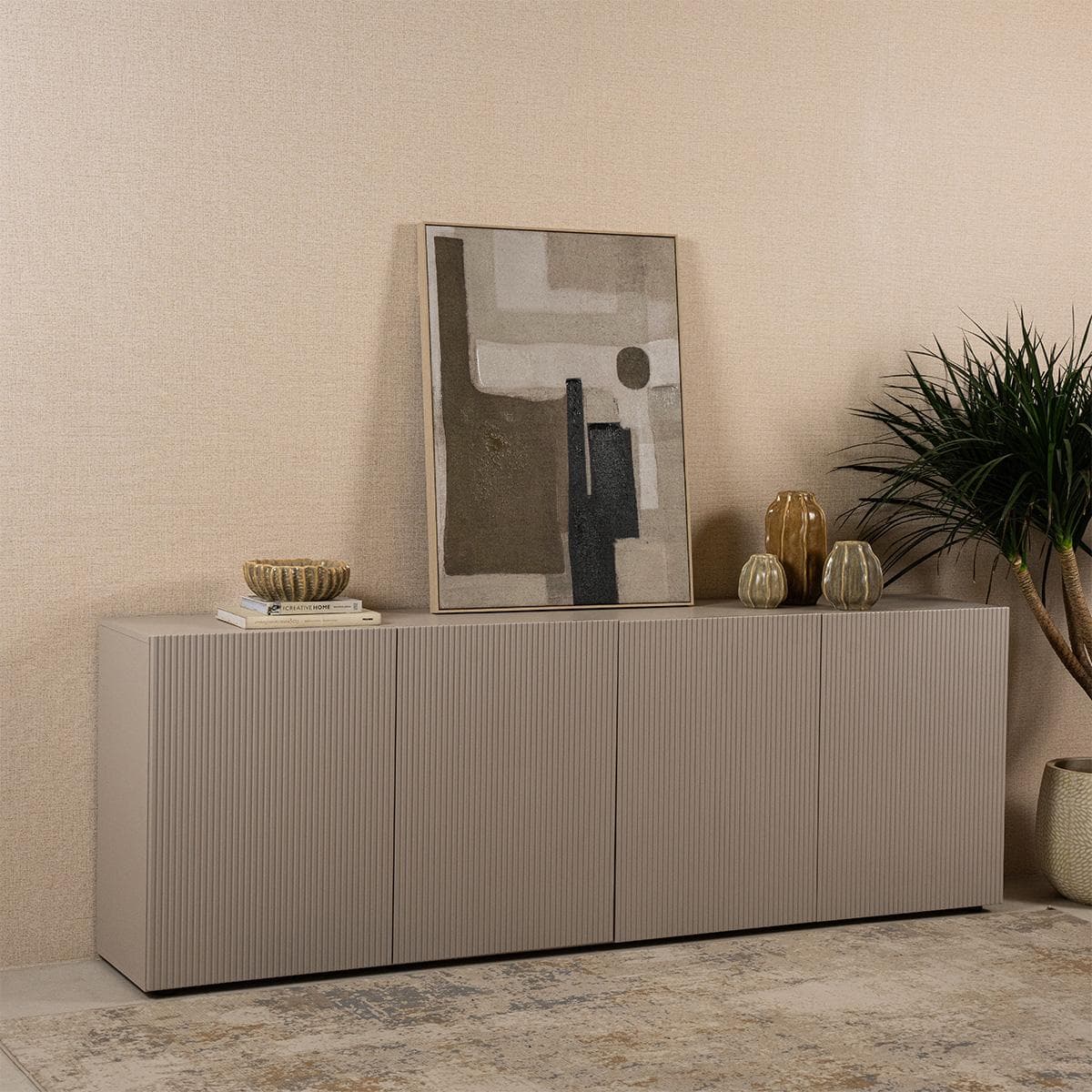 خزانة جانبية ريغو 4 أبواب بيج