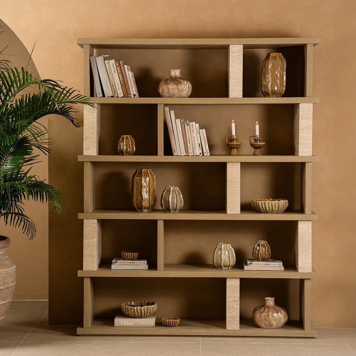 Desmond Bookcase Beige/Ash
