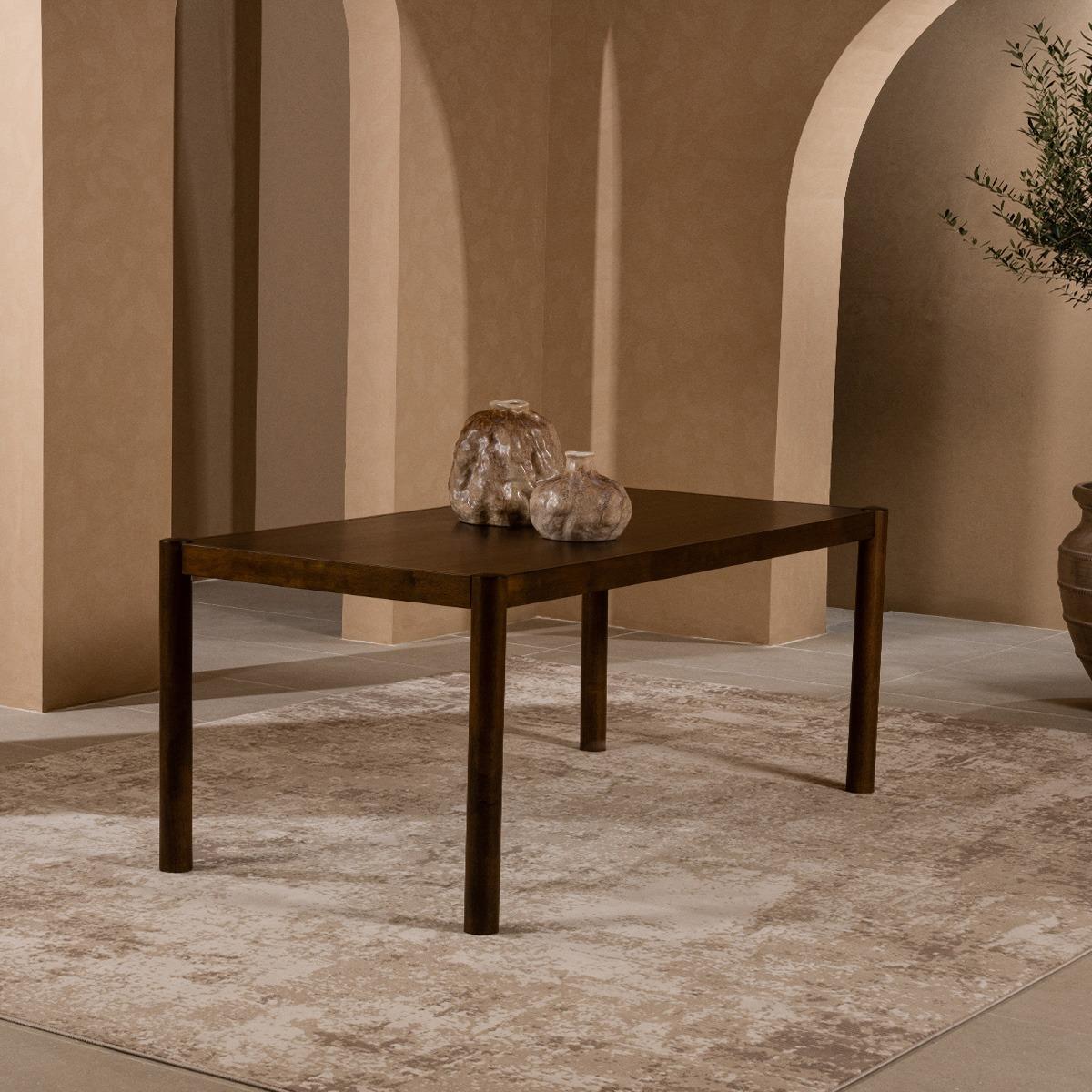 Rima 6-Seater Dining Table Brown