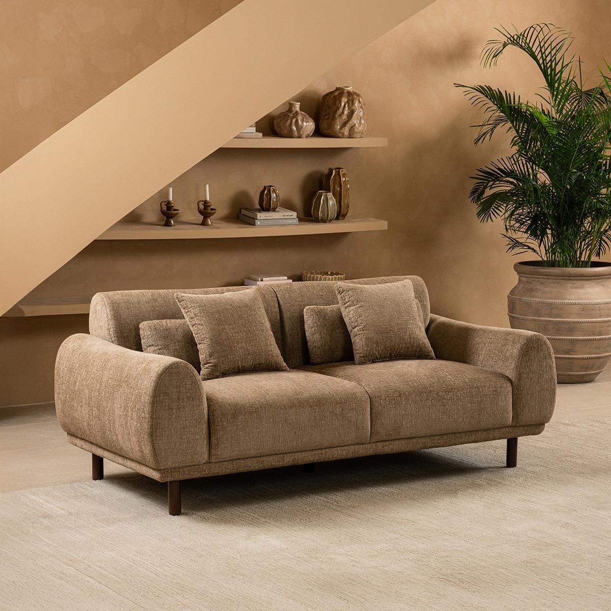 Lava 2-Seater Sofa Brown