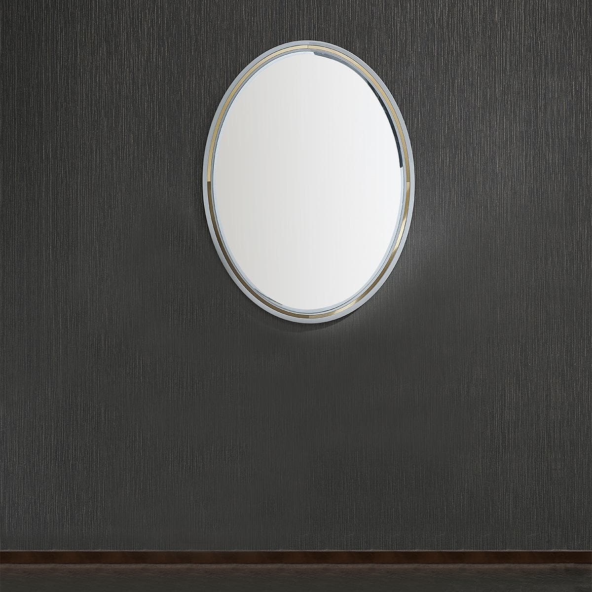Verona Mirror Light Grey/Gold