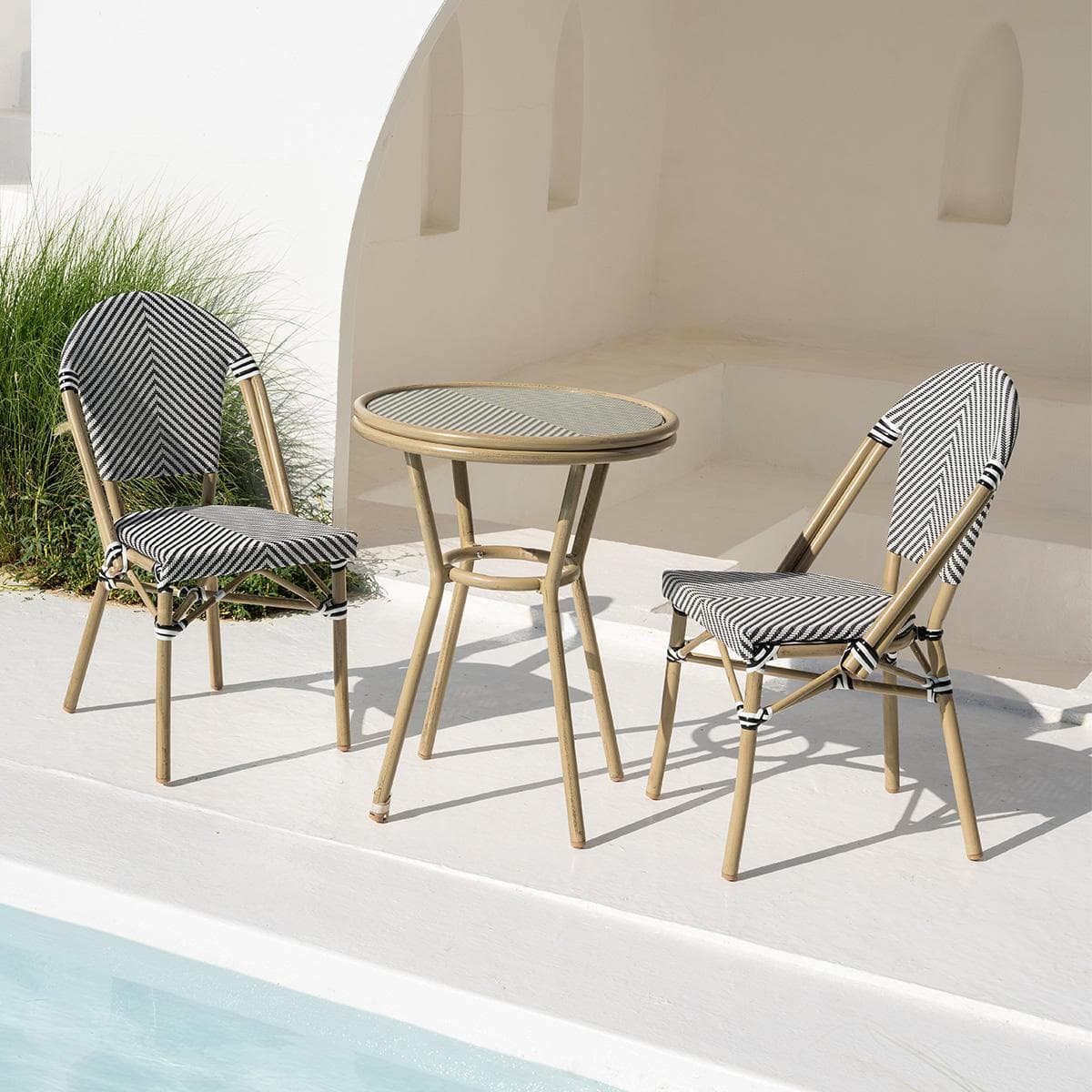 طقم جلسة شاي إيلاف 2+1 رمادي