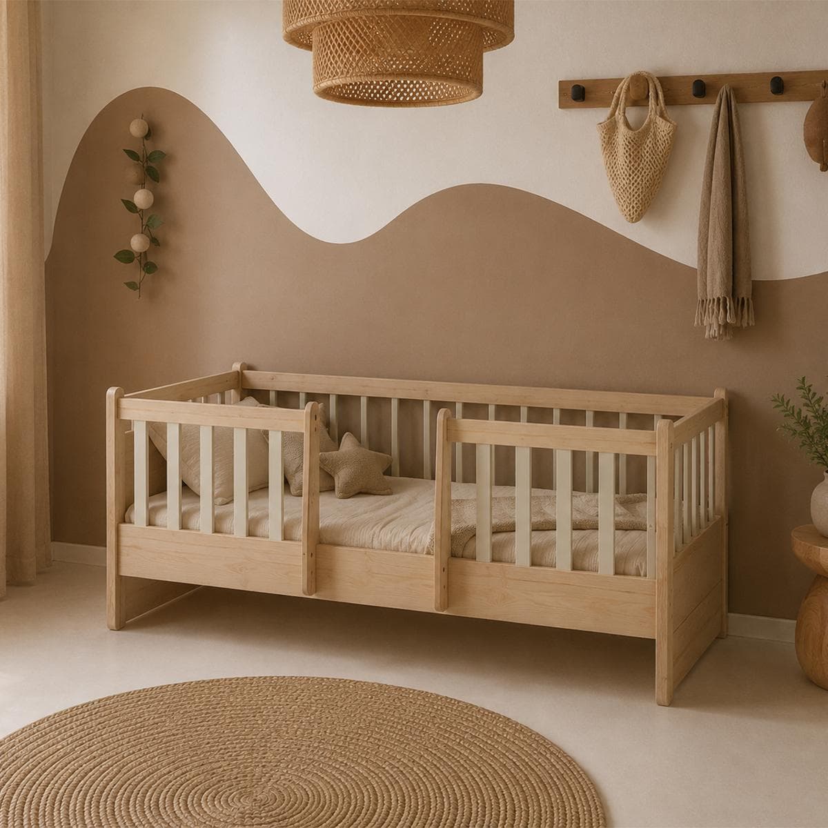 My House 90X200 Montessori Bed Dark Beige
